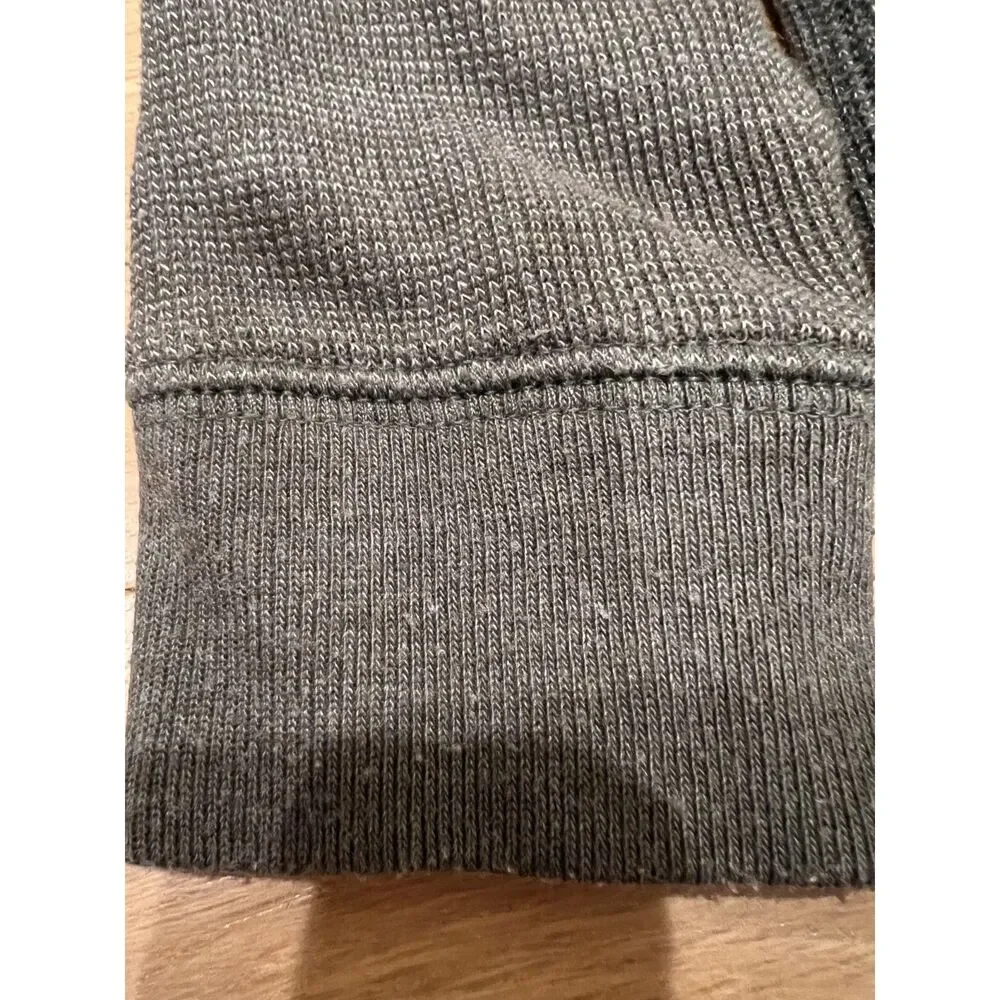 Baby Gap Toddler Waffle Knit Thermal Long Sleeve Shirt Charcoal Green Gray